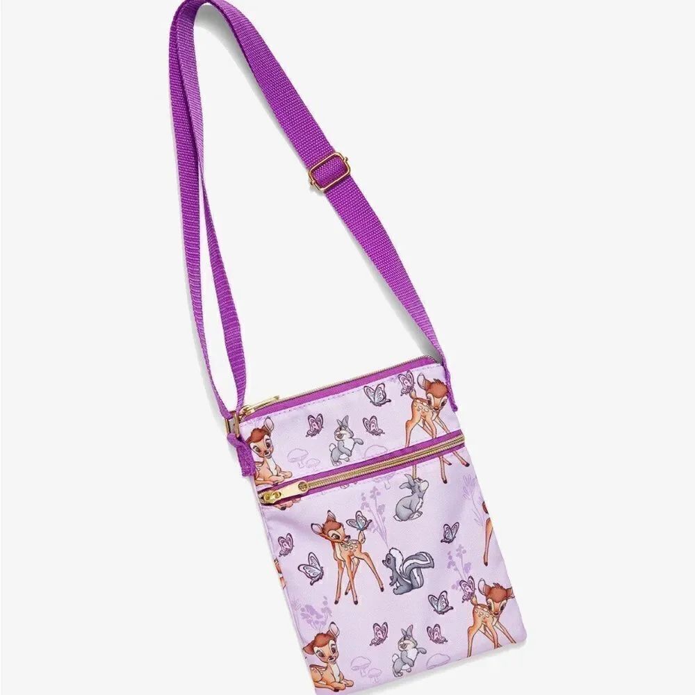 Loungefly Disney Bambi Forest Friends Passport Crossbody NWT